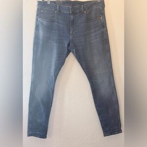 G-STAR Revend Skinny Jeans Men's W40/L32 Stretch Whiskers Faded Denim NWT